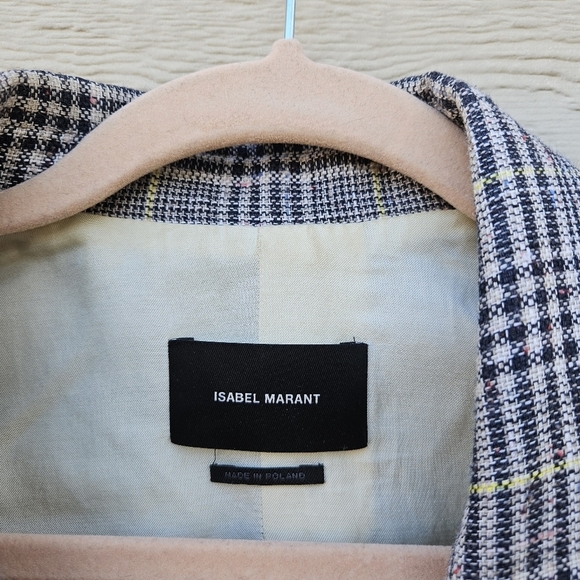 Isabel Marant Celeigh check double breasted blazer size FR 40 US 8 - Picture 11 of 11